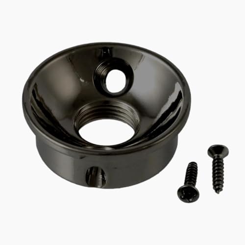 ALLPARTS AP-5270-003 3/8 Inch Brass Telecaster Jack Plate, Black