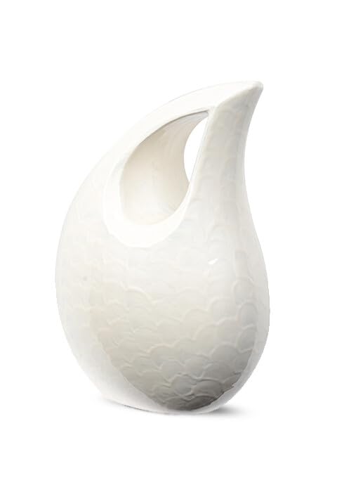 Urne pour cendres Larme Blanche en aluminium haute résistance