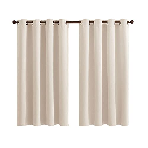 Rideaux occultants de qualité supérieure 2 pièces oeillets beige