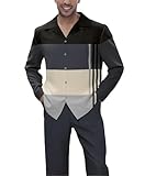 ZIBRAL Men's Fashion 2 Piece Dress Shirts Suits Long Sleeve Big Men Leisure Sets Formal Pants Sets ZM140-12-M