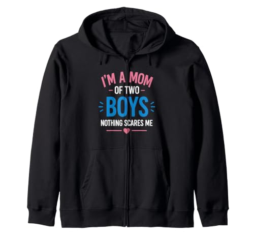 Mother Of Two Sons I'm A Mom Of Two Boys Nothing Scares Me �W�b�v�p�[�J�[