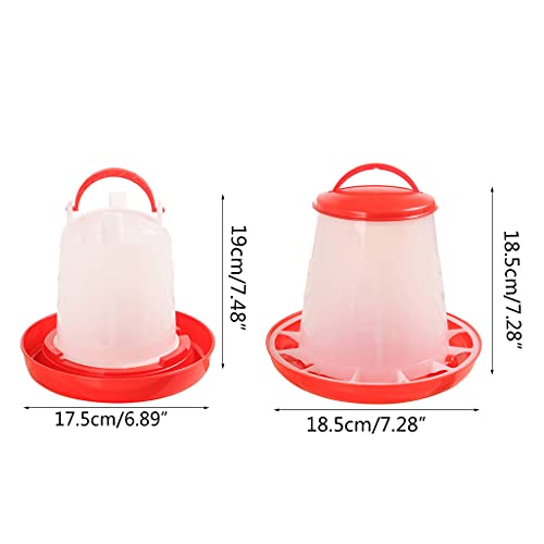 AniYY Hühnerfutterstation und Wasserspender Combo 1,5 kg Hühner-Futterstation 0,26 Gallone Hühnertränke Vögel Geflügel… – Bild 4