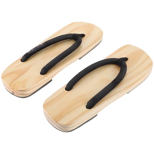 Zuecos de madera tradicionales japoneses y sandalias planas de kimono para hombre