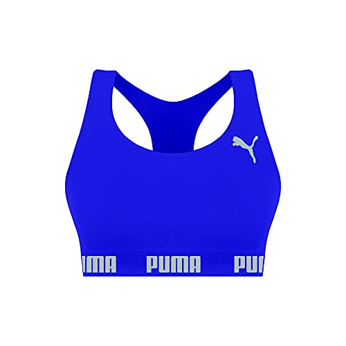 Top Sem Costura, Feminino, Roxo, GG, PUMA, Sutiã Esportivo 27070001