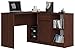 ADGO CLP B-17 modułowy stolik pod komputer z nadstawką, 4 półki, 1 szafka, 1 szuflada, biurko, z miejscem do przechowywania, biurko do pracy, biura, gabinetu (wysyłka w 2 opakowaniach) (wenge)