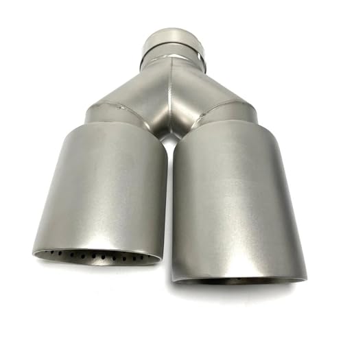 Embout d'échappement universel double en acier inoxydable mat 60mm pour Golf 7 GTI