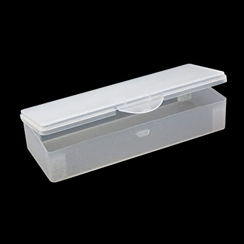 Image of 2PCS Large Capacity Pencil Box Plastic Pencil Case (Frosted White)