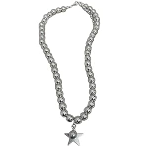 [Njdkadey] Vintage Necklace Pentagram Pendant Neck Chain Adjustable Big Ball Clavicle Chain Accessories Everyday Wear Trendy Pendant Ornament