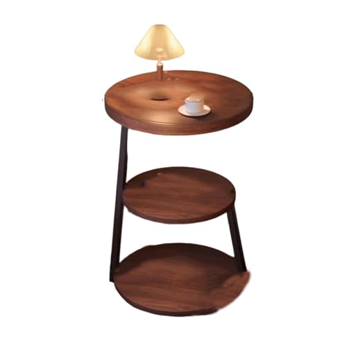 Mesita De Noche con Almacenamiento,Mesa De Centro Móvil con 3 Estantes Abiertos,Capacidad De Peso De 10 Kg,Adecuada For Espacios Pequeños(Color3)