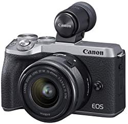 Canon EOS M6 Mark II Mirrorless Digital Compact Camera + EF-M 15-45mm F/3.5-6.3 is STM + EVF Kit, Silver