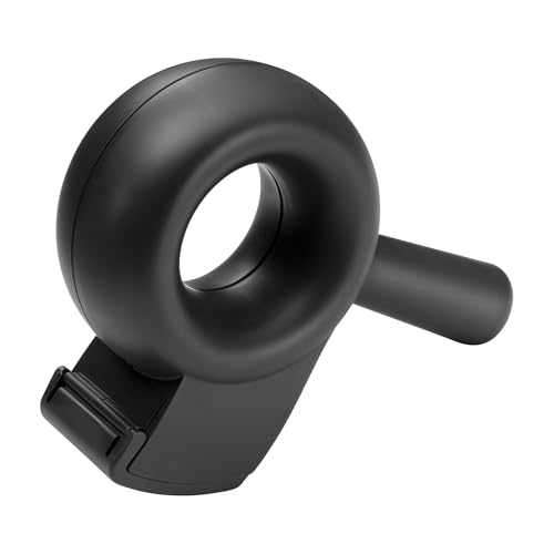 helit H6380095 - Dérouleur de ruban adhésif the bagel, noir, dérouleur de ruban pour paquets, rouleau de colle, dérouleur manuel