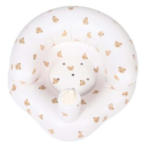 MERRYHAPY Sillón Hinchable Para Ñiño Portátil, Silla Inflable Plegable De Pvc Azul Diseño De Cabeza De Oso, Cojín De Asiento De Aire Para Aprendizaje, Baño y Camping Infantil