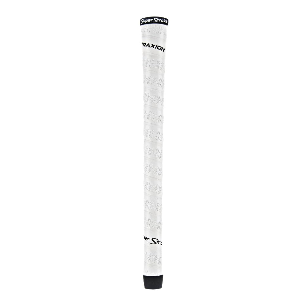 SuperStroke Traxion Wrap Gold Club Grip, White (Standard) | Advanced Surface Texture That Improves Feedback and Tack | Extreme Grip Provides Stability and Feedback | Transfer Speed More Effectively — image 1