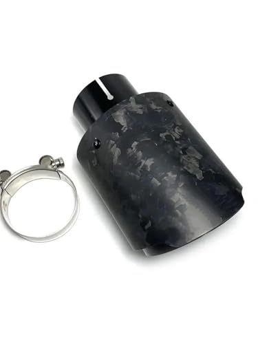 Tuyau d'échappement d'automobile forgé mat noir en acier 51mm entrée 89mm sortie