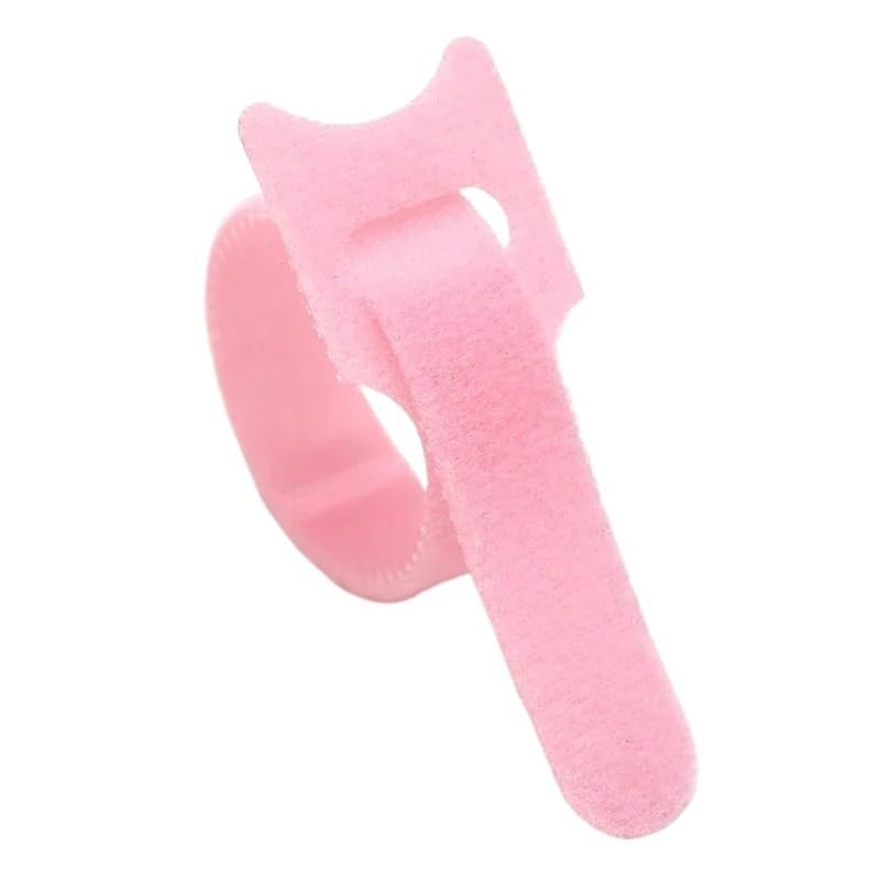 Fascette stringicavo a forma di T staccabili con cerniera di fissaggio (rosa, 250 mm x 100 pezzi)