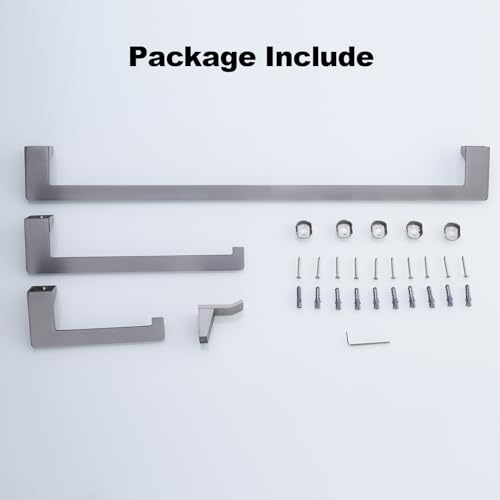 Barre porte-serviettes en acier inoxydable et accessoires de bain - 8
