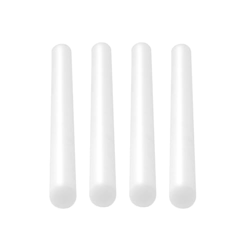 Image of 4 Pack Acetal Copolymer Rod, Standard Tolerance 1 Inch Diameter and 12 Inch Length, Opaque White Round Acetal Plastic Rods for Non-Marring Fixtures
