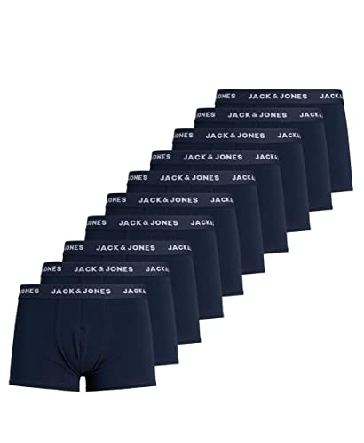 Jack & Jones Herren Jacsolid Trunks 10 Packs Boxershorts, 10x Navy Blazer ,S 1