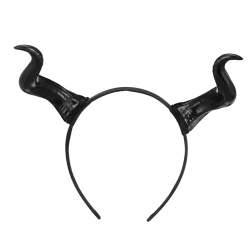 Veemoon Diadema Cuernos de Demonio Halloween Ligera y Cómoda para Disfraz Carnaval Fiesta y Actuaciones Accesorios para Pelo Cosplay Unisex