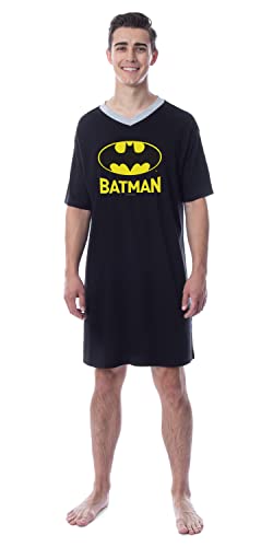 DC Comics Batman Mens' Bat Symbol Icon Nightgown Sleep Pajama Shirt