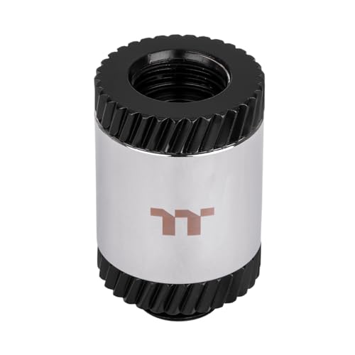 Image of Thermaltake Pacific SF Female to Male 30mm Extender Silver Black /DIY LCS /Fittings CL-W393-CU00SL-A