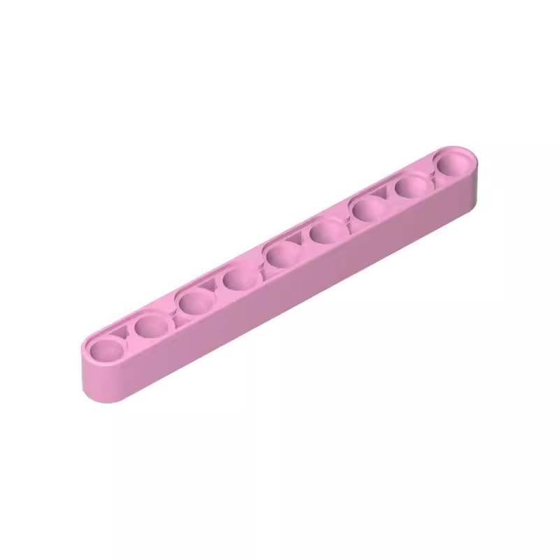 XYEIUGO GDS-666 40490 Technic Beam 1x9 Thick, Bright Pink, 50 PCS