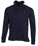  Ralph Lauren Herren French Rib Half-Zip Pullover (Navy, L)