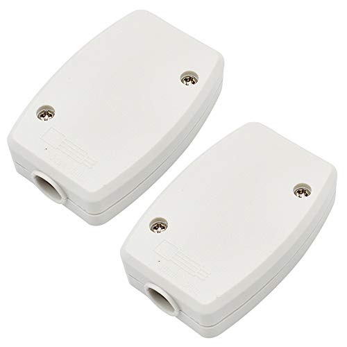 FUJIE 2 Stück Abzweigdose 3-Poliger Elektrische Anschlussdose Weiß Connector Block Junction Box Cover
