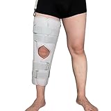 Yarifxy Three-Panel Knee Immobilizer & Knee Stabilizer - Leg Support Splint for Knee Pre-and Postoperative Injuries & Instabilities - Straight Leg Brace with Shoulder Strap to Prevent Sliding (18')