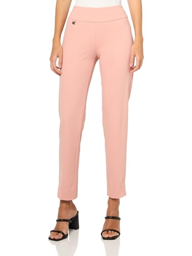 SLIM-SATION Women's Pull On Print Twill Ankle Pant, Neutral Animal...