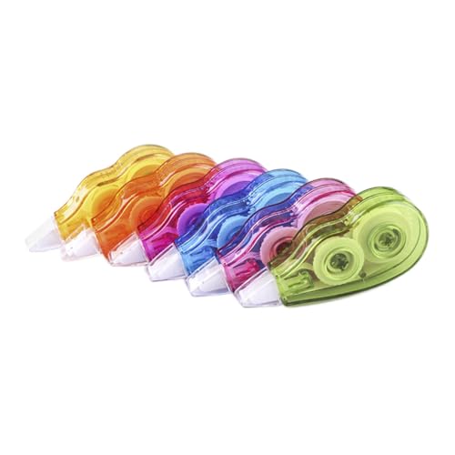 Zerodeko 6 piezas Cinta Correctora Portátil Capacidad Colores Surtidos para Estudiantes y Material Escolar Compacto y Fácil de Usar Oficina y Hogar Color Aleatorio Color Aleatorio