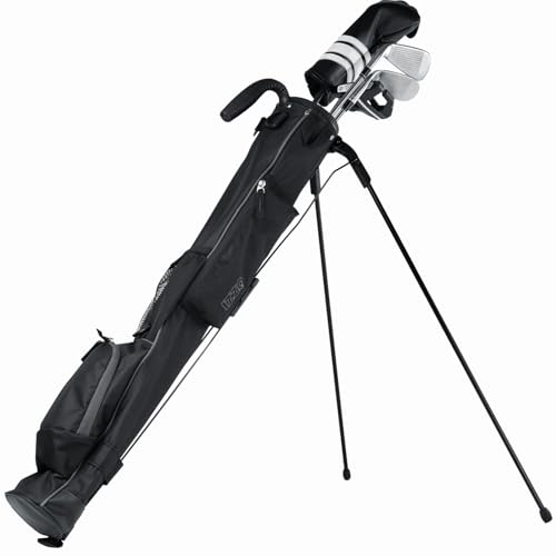 Izzo Golf Sunday Stand Bags - Lightweight Golf Stand Bag Sunday Bag, Black/Grey