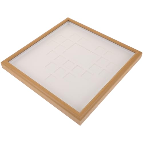 ERINGOGO Wooden Picture Frame Diy Oil Painting Frame Heart Shape 22 Grid Decorative Wood for Boys and Girls