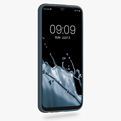 kwmobile Hülle kompatibel mit Xiaomi Redmi Note 8T Hülle - weiches TPU Silikon Case - Cover geeignet für kabelloses Laden - Dunkler Schiefer