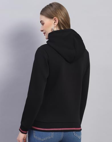 Image of Monte Carlo Womens Regular Fit Hooded Neck Full Sleeve Solid Sweatshirt (Pack of 1)