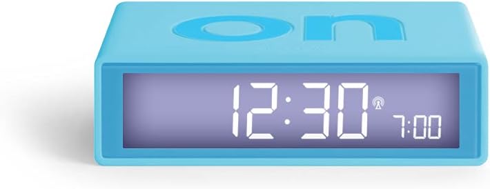 LEXON - FLIP+ Reversible LCD Alarm Clock Radio Controlled - Turquoise