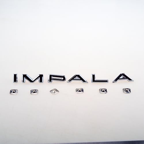 Image of 2Pc 1964 64 Impala Quarter Panel Emblems 3D Badge Letters Nameplate Replacement for Impala (Chrome)