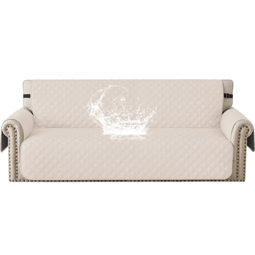 YSTELLAA Funda Sofá 3 Plazas, Antimanchas, Beige