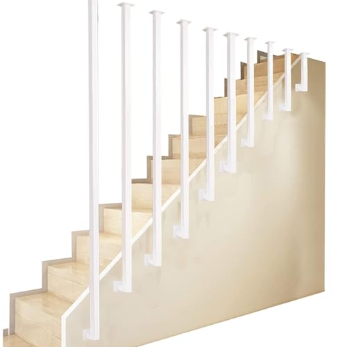 Genérico Barandilla de Escalera de Madera, barandilla de Hierro Forjado para escaleras, pasamanos para barandilla Exterior, Soportes, pasamanos, escalones, barandillas para escaleras, Juego de barand