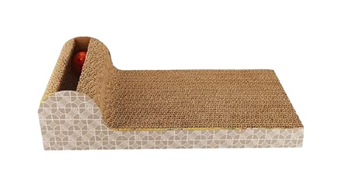 【D.R.CUBE】猫 爪とぎ 爪磨き 強化ダンボール スクラッチャー ボード 耐久 両面使える ガリガリ 運動不足 ストレス解消 ベッド 猫おもちゃ (おもちゃ)