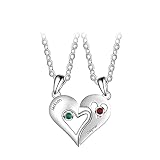 collana coppia cuore nome migliori amici per sempre amicizia gioielli Made in China