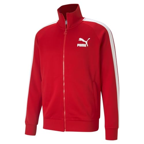 Veste de survêtement PUMA homme rouge L, blouson de sport zippé à bandes pour look streetwear - 3