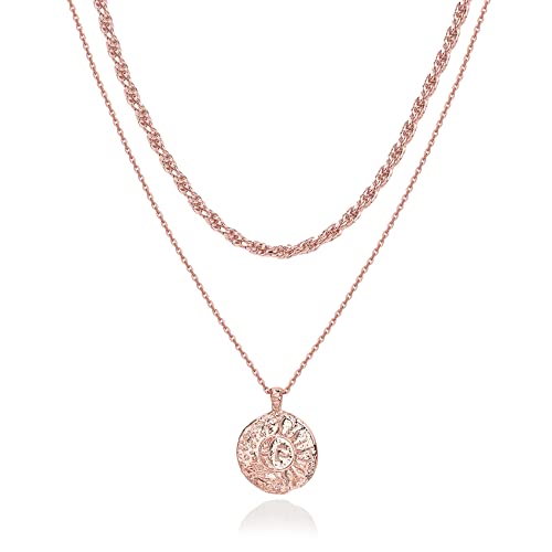 PAVOI Gold Layered Necklaces for Women, 14K Plated Dainty Pendant Stack, 19
