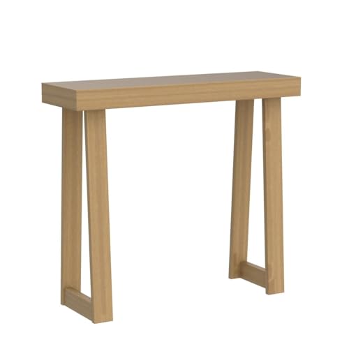 Image of Solid Wood Console Table, 35 Inch, Narrow Sofa Table for Hallway, Entryway, Living Room, Foyer, Behind the Couch, Easy Assembly