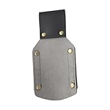 Custodia in pelle per ascia e cintura per accetta, 17 x 9 cm, portatile, da lavoro, con fibbia in metallo, per campeggio, escursionismo, colore nero