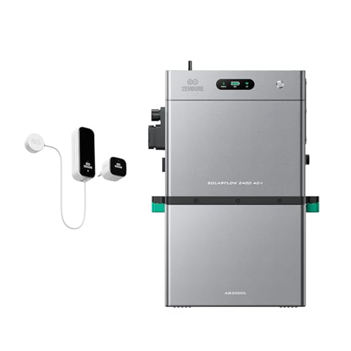 Zendure SF2400 AC+ - Balkonkraftwerk mit Speicher 2400W AC Bidirektionaler Ausgang, Solarspeicher für Balkonkraftwerk Erweiterbar auf 16,8kWh, Plug & Play, mit 1 AB3000L Batteriepaket, 1 D0 Messgeräte