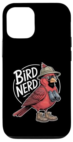 Red Cardinal Bird Nerd �t�@�j�[�E�H�b�`���O �o�[�h�E�H�b�`���[ �X�}�z�P�[�X iPhone 12/12 Pro �p