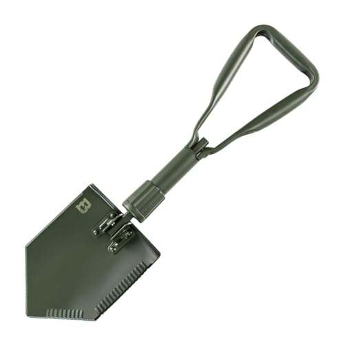 Badger Outdoor US Army Klappspaten Military Grade Olive - Camping Zubehör Feldspaten Multitool Survival Kit - Aluminium Stahl Schaufel 58cm Camping Gadgets Bundeswehr