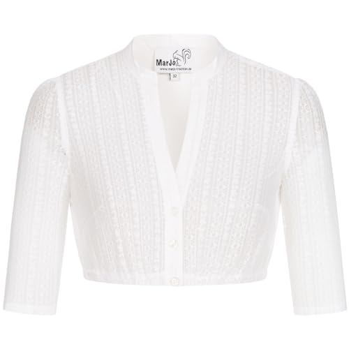 MarJo Trachten Damen Trachten-Mode Dirndlbluse Emma in Weiß traditionell,...