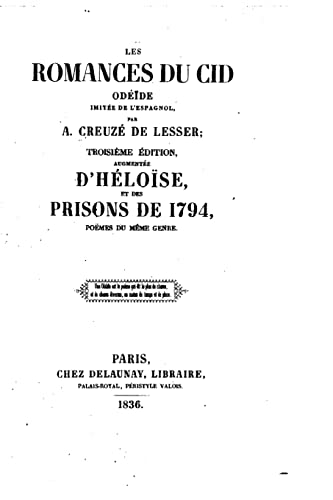 Les romances du Cid, odéide imitée de l'espagnol (French Edition)